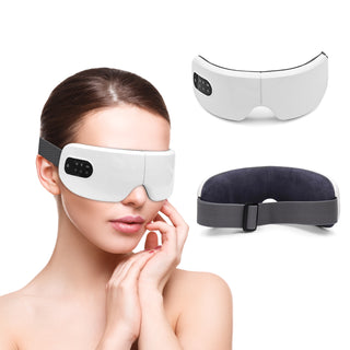 SQ Eye Massager with Heat and Vibration Compression – Rechargeable Bluetooth Music