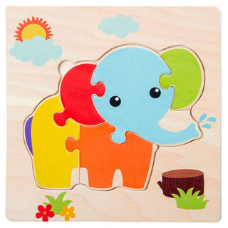 3D Wooden Animal Puzzles - Educational Toy