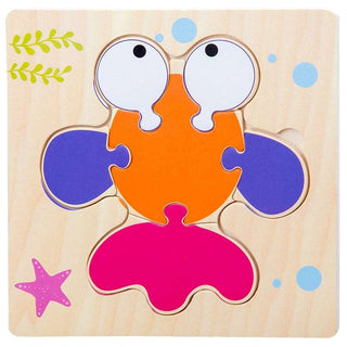 3D Wooden Animal Puzzles - Educational Toy