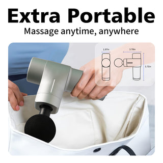 Massage Gun for Muscle Recovery, Fascia Gun with 4 Massage Heads, Deep Tissue Massager for Home Gym, Includes Carry Bag Silver