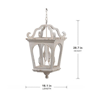 Illuminate your space with the elegant charm of this 4-Light Wood Chandelier. Perfect for the kitchen, dining room, foyer, or entryway, this hanging light fixture features a beautiful wooden frame with a rustic, yet modern appeal. The adjustable chain allows you to customize the hanging height to fit your space, providing versatility in placement.

This chandelier is designed to accommodate four bulbs (bulbs not included), offering ample lighting while enhancing the ambiance of any room. Its stylish blend o