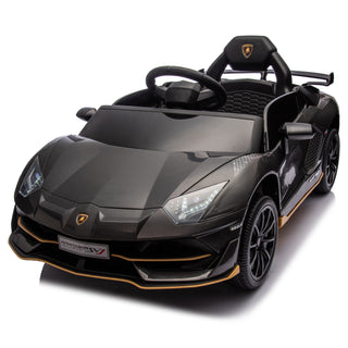 12V Kids Ride On Car W/Parents Remote Control,Licensed Lamborghini Aventador Xago,Hydraulic pressure door,Slow Start,Early education,Bluetooth,Adjustable Volume,MP3,USB,LED Lights For Kids Aged 2-4.