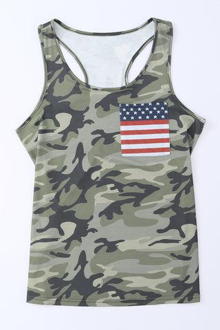 Camouflage Wide Strap Tank for Women