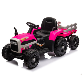 Tractor2.0 Ride-On Kids Toy with Trailer, 24v Electric, 200w Dual Motor, 1.86-4.97 mph, Remote Control, 3-Speed, usb, mp3, Bluetooth, Led Lights, Safety Belt