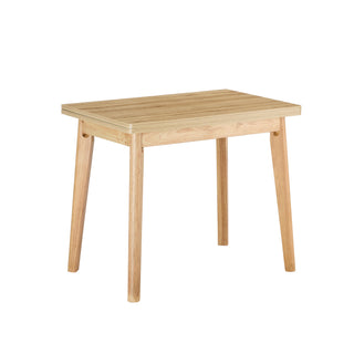 Wooden foldable table, rubber wood leg MFC tabletop, foldable computer desk, foldable office desk, suitable for restaurants, living rooms, terraces, kitchens