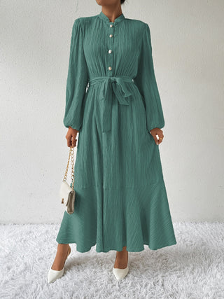 Honey Tie Waist Long Sleeve Dress