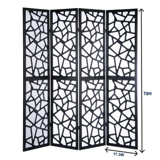 Giyano 4 Panel Screen Room Divider, Gold