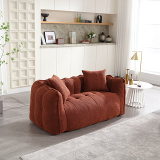 Soft Beanbag Chair with High Resilience Foam Core, Comfortable Square Recliner Sofa for Two People, Ideal for Games, Reading, and TV in Living Room or Family Room