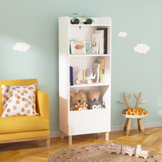 Kids 4-Tier Bookcase, Children's Book Display, Bookshelf Toy Storage Cabinet Organizer for Children's Room, Playroom, Nursery
