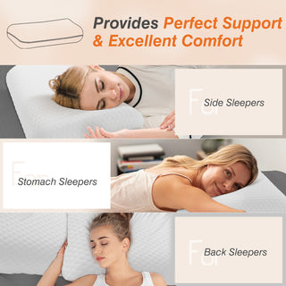 Foam pillow, sleeping pillow, soft and comfortable, removable, machine washable cover,1 pack,24 "x 16