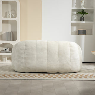 Relax in style with the COOLMORE Bean Bag Sofa Lazy Sofa, designed for ultimate comfort and durability. Featuring a high-back design, this bean bag chair offers exceptional support for both adults and kids. Perfect for indoor and outdoor use, it serves as an accent floor lounge chair, adding a modern touch to any space. Made with soft and breathable white chenille fabric, the sofa provides a cozy seating experience for lounging, reading, or watching TV. Its versatile design ensures it blends seamlessly into