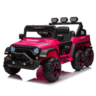 24V Ride On Large Pickup Truck for Kids, 4WD Ride On Car with Remote Control, Bluetooth Music, Spacious Rear Storage, Parents Assist in Driving

