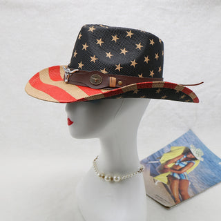 U.S Flag Print Paper Cloth Hat