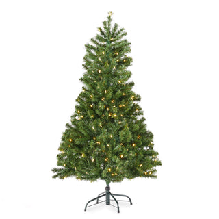 4.5ft. Hinged Tree with 200 Clear Lights-ul, Dia:32