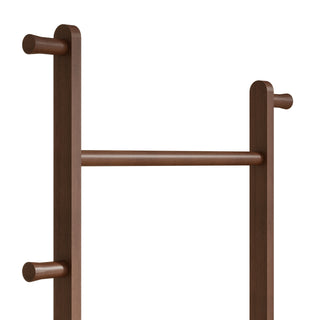 Solid Wood Coat Rack Hanger, 23.6" x 11" x 64.1", Environmental-Friendly, Easy Assembly, Beautiful Design for Bedroom, Entrance, Living Room ,Walnut