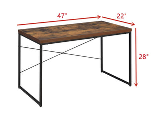 Acme Bob Desk in Weathered Oak & Black 92396