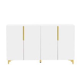 U_Style Glossy Finish Light Luxury Storage Cabinet, Adjustable, Suitable for Living Room, Study, Hallway.