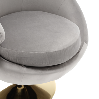 360 Degree Swivel Cuddle Barrel Accent Chairs, Round Armchairs with Wide Upholstered, Fluffy Fabric Chair for Living Room, Bedroom, Office, Waiting Rooms