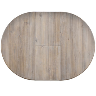 TREXM Wood Dining Table Round Extendable Dining Table for Dining Room (Natural Wood Wash)