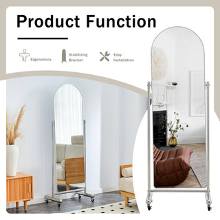 Fourth generation full body mirror with pulley, dressing mirror, bedroom foyer, decorative mirror, clothing store, floor standing mirror, wall mounted. 65.3 "* 23.6"