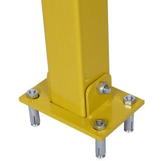 Parking bollard,pole barrier with lock ,car parking protection posts,home garage street decor ,parking barrier Square yellow