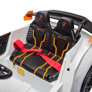 Lamborghini Huracan Sto 24V Kids Electric Ride-On Drift Car: Speeds 1.86-5.59 MPH, Ages 3-8, Foam Front Wheels, 360° Spin, LED Lights, Dynamic Music, Early Learning, USB Port, Drift Feature