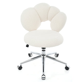 360°Swivel Height Adjustable,Swivel Chair,Teddy fabric,home office chair