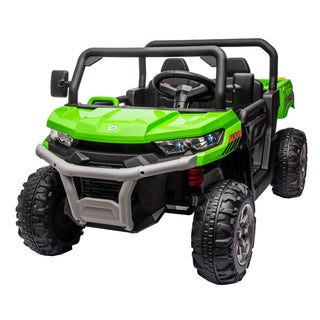 24V Ride On Truck 2-Seater UTV with 2x200W Motor, Dump Bed/Shovel, Remote Control Electric Vehicle for Boys and Girls, Non-Slip Tyres