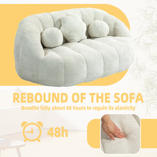 Relax in style with the COOLMORE Bean Bag Sofa Lazy Sofa, designed for ultimate comfort and durability. Featuring a high-back design, this bean bag chair offers exceptional support for both adults and kids. Perfect for indoor and outdoor use, it serves as an accent floor lounge chair, adding a modern touch to any space. Made with soft and breathable white chenille fabric, the sofa provides a cozy seating experience for lounging, reading, or watching TV. Its versatile design ensures it blends seamlessly into