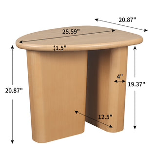 Tapered Tabletop Side Table(NATURAL WOOD)