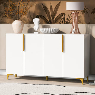 U_Style Glossy Finish Light Luxury Storage Cabinet, Adjustable, Suitable for Living Room, Study, Hallway.