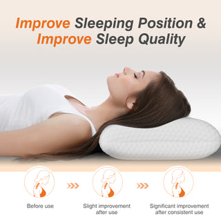 Foam pillow, sleeping pillow, soft and comfortable, removable, machine washable cover,1 pack,24x16in