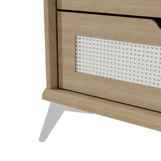 Rattan Chest of Drawer, 4 Drawer Chest for Bedroom with Metal Leg - L31.5'' x W15.75'' x 44.57'' (Natural) - White Label