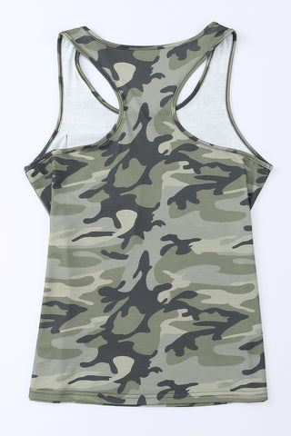 Camouflage Wide Strap Tank for Women