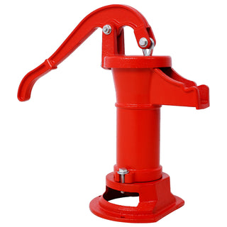 Operated 25 ft. Antique Pitcher Hand Water Pump, Red