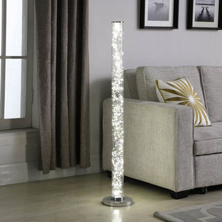 49" Exposed Rope LED Minari Clear Column Floor Lamp