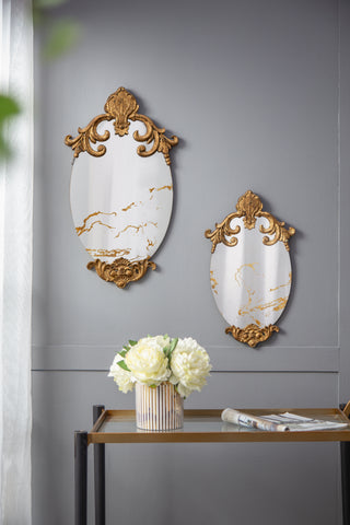 26" x 15" Decorative Oval Wall Mirror, Accent Mirror for Living Room, Entryway, Bedroom, Office