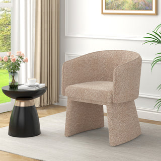 Modern style simple and elegant chair, white leisure chair, suitable for dining/bedroom/living room/reception desk -pink