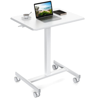 Sweetcrispy Small Mobile Rolling Standing Desk, Rolling Desk Laptop Computer, Cart for Home