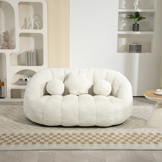 Relax in style with the COOLMORE Bean Bag Sofa Lazy Sofa, designed for ultimate comfort and durability. Featuring a high-back design, this bean bag chair offers exceptional support for both adults and kids. Perfect for indoor and outdoor use, it serves as an accent floor lounge chair, adding a modern touch to any space. Made with soft and breathable white chenille fabric, the sofa provides a cozy seating experience for lounging, reading, or watching TV. Its versatile design ensures it blends seamlessly into