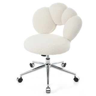 360°Swivel Height Adjustable,Swivel Chair,Teddy fabric,home office chair