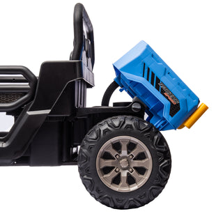 24V Ride On Truck 2-Seater UTV with 2x200W Motor, Dump Bed/Shovel, Remote Control Electric Ride On Car with Non-Slip Tyres for Boys and Girls