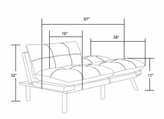 Navy Blue Convertible Folding Modern sofa Bed