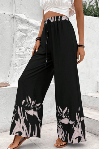 Honey Drawstring High Waist Relax Fit Long Pants