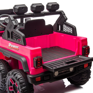 24V Ride On Large Pickup Truck for Kids, 4WD Ride On Car with Remote Control, Bluetooth Music, Spacious Rear Storage, Parents Assist in Driving

