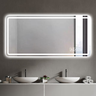 28x60 Inch LED Bathroom Vanity Mirror – Anti-Fog, Dimmable, Shatter-Proof Tempered Glass, Ideal for Bathroom Wall Decor, Beauty Makeup, and Shaving