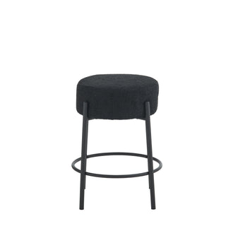 24" Tall, Round Bar Stools, Set of 2 - Contemporary upholstered dining stools for kitchens, coffee shops and bar stores - Includes sturdy hardware support legs