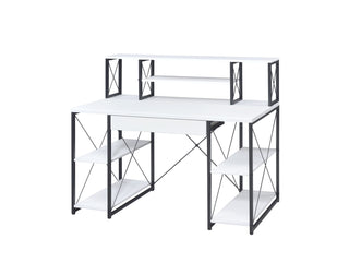 ACME Amiel Desk, White and Black 92879