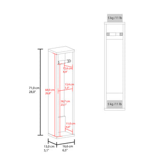 Shelf 28" H, with 2 Shelves, Black