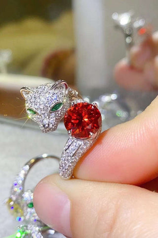 2 Carat Moissanite Adjustable Animal Ring